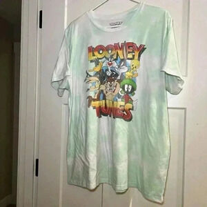 Looney Tunes Tie Dye Size 2XL T-Shirt Bugs Bunny Green White